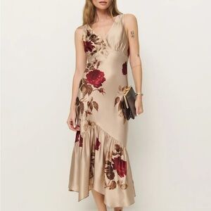 Reformation Cordia Silk Dress Size 4